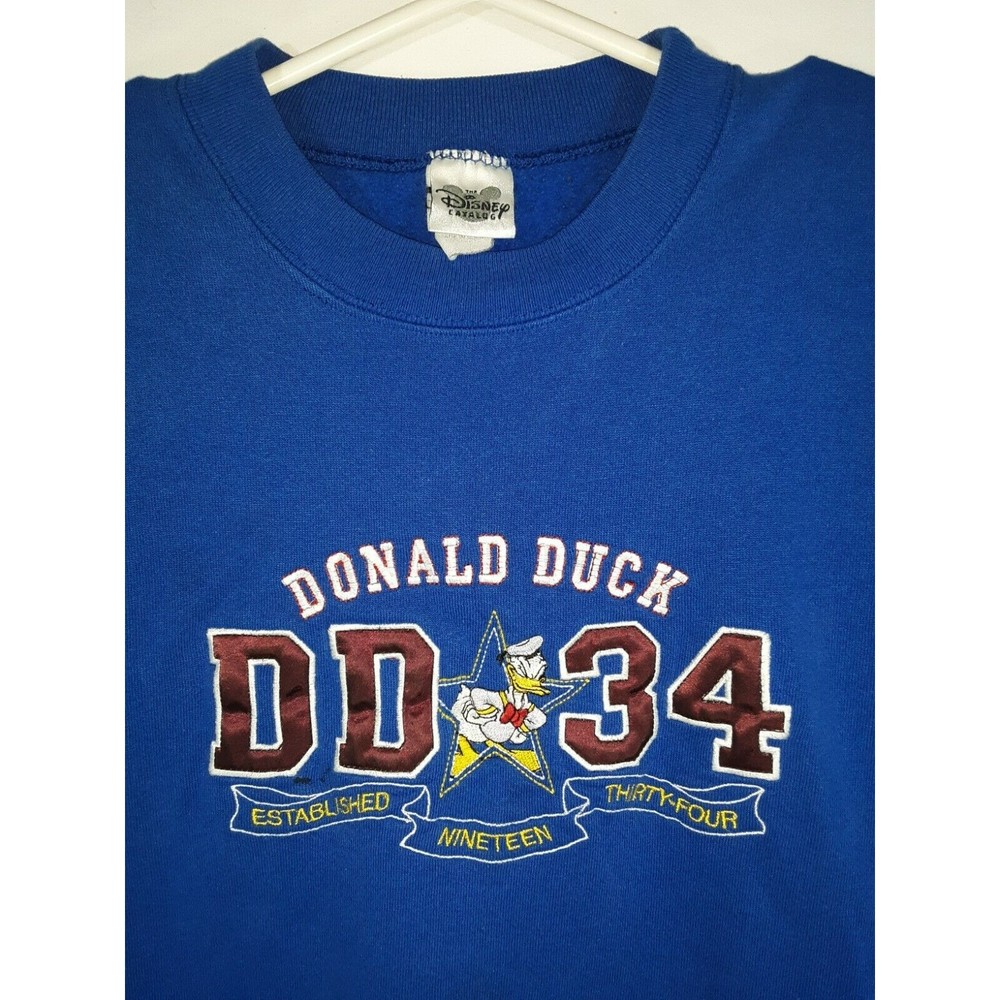 VTG Disney Catalog Label Donald Duck DD 34 Est. 1934 Sweatshirt Mens Size Large